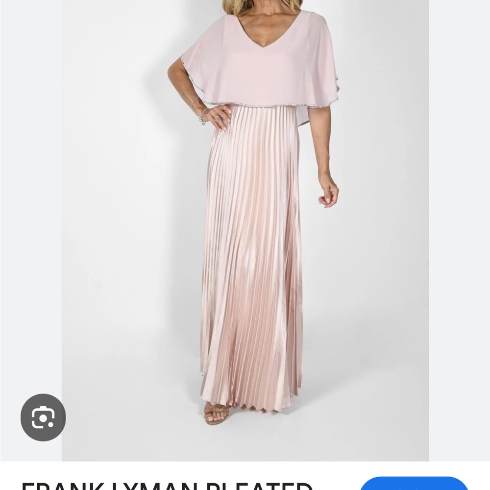 Frank Lyman Design Blush Pleated Maxi Dress
